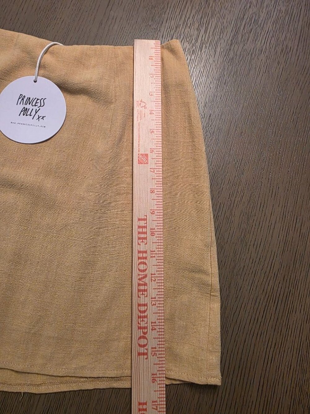Princess Polly Selby Lemon Linen Blend Mini Skirt 8 NEW Lightweight - Picture 9 of 9